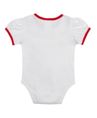 Baby Boys and Girls 3-Piece White Los Angeles Angels Sweet Catcher Headband Skirt Set