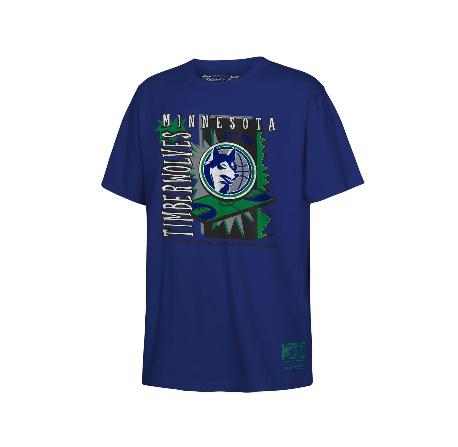 Big Boys and Girls Navy Minnesota Timberwolves Retro '90s Poster T-Shirt