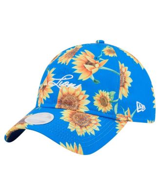 New Era - Women's Blue Detroit Lions Adventure Sunflower 9TWENTY Adjustable Hat