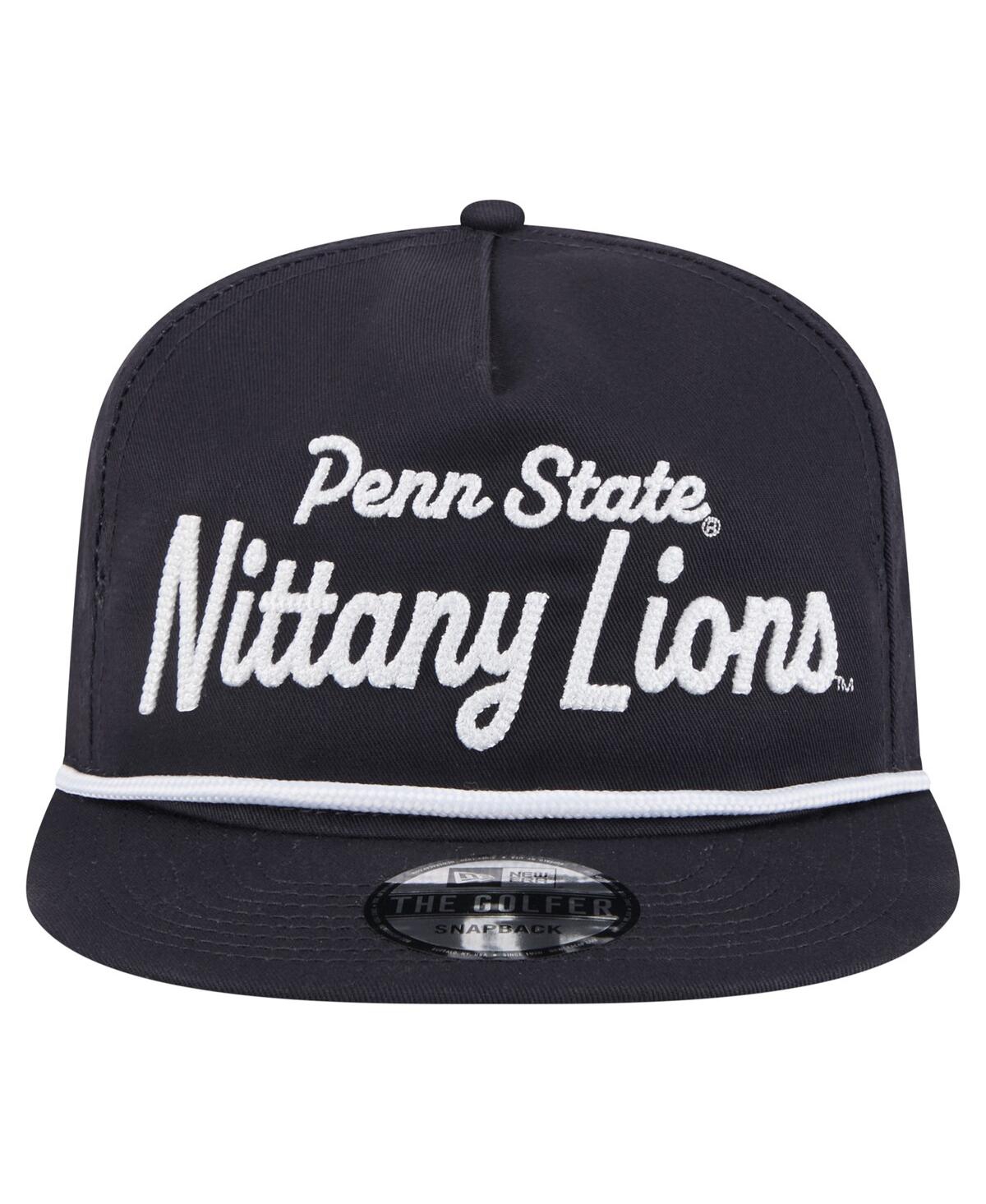 NEW ERA MEN'S NAVY PENN STATE NITTANY LIONS ADVENTURE TEAM TEXT GOLFER SNAPBACK HAT 