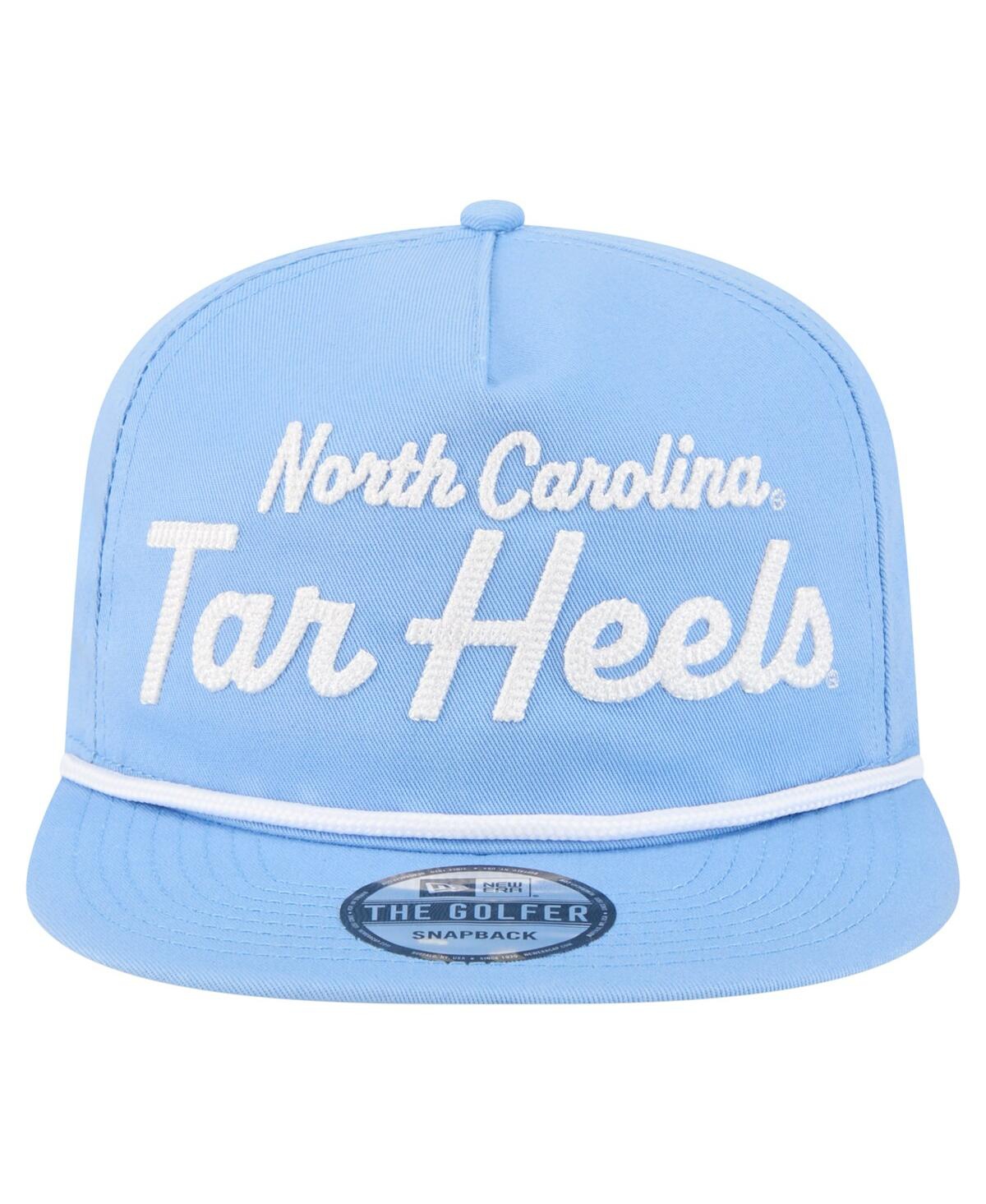 NEW ERA MEN'S CAROLINA BLUE NORTH CAROLINA TAR HEELS ADVENTURE TEAM TEXT GOLFER SNAPBACK HAT 