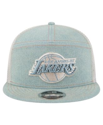 Men's Los Angeles Lakers Adventure Denim Split Panel 9FIFTY Snapback Trucker Hat