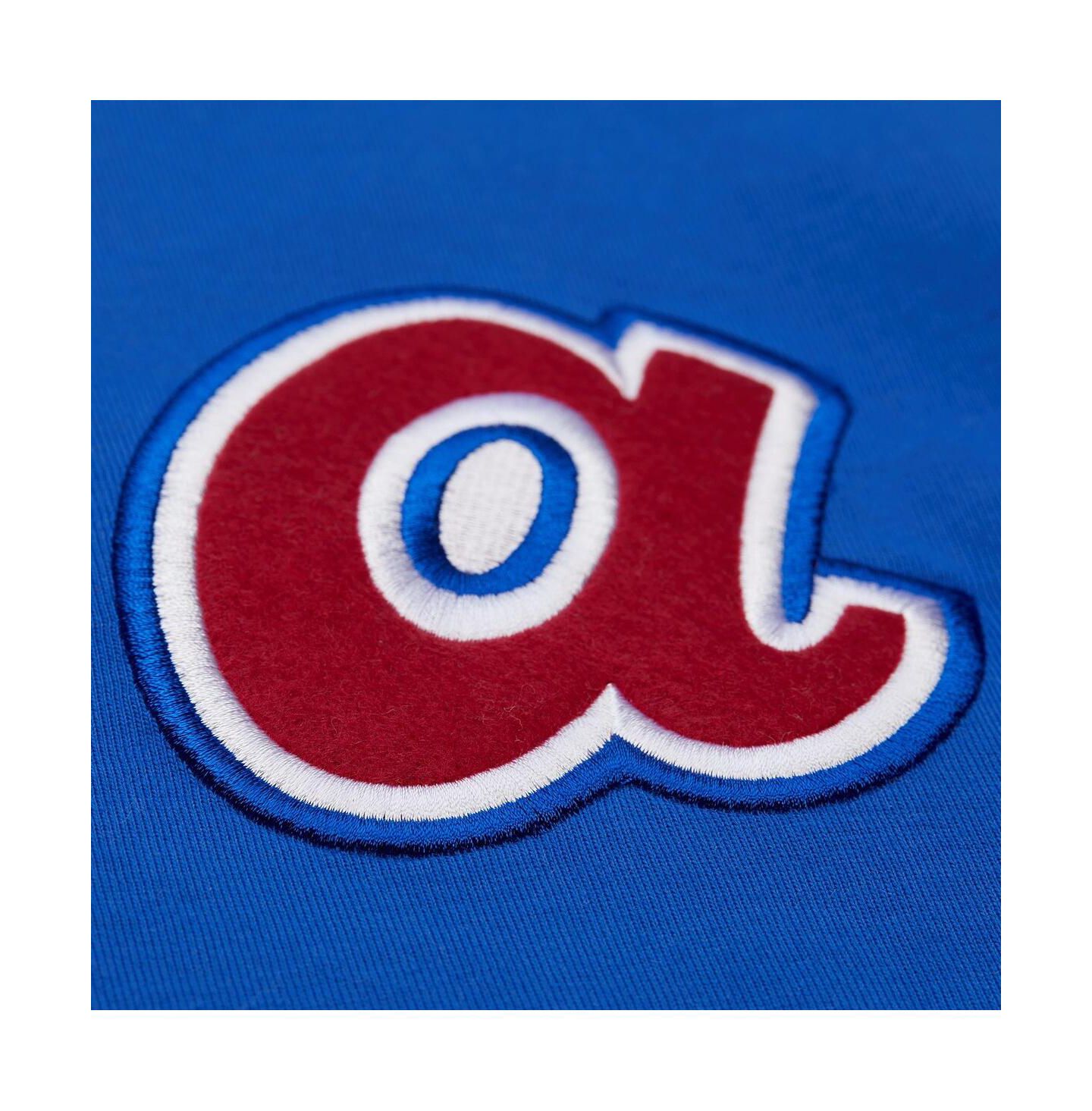 Мужская футболка Mitchell & Ness Hank Aaron Royal Atlanta Braves Legends Collection Vintage Logo — фото 4