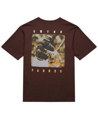 Men's Tony Gwynn Brown San Diego Padres Legends Collection Vintage Logo T-Shirt