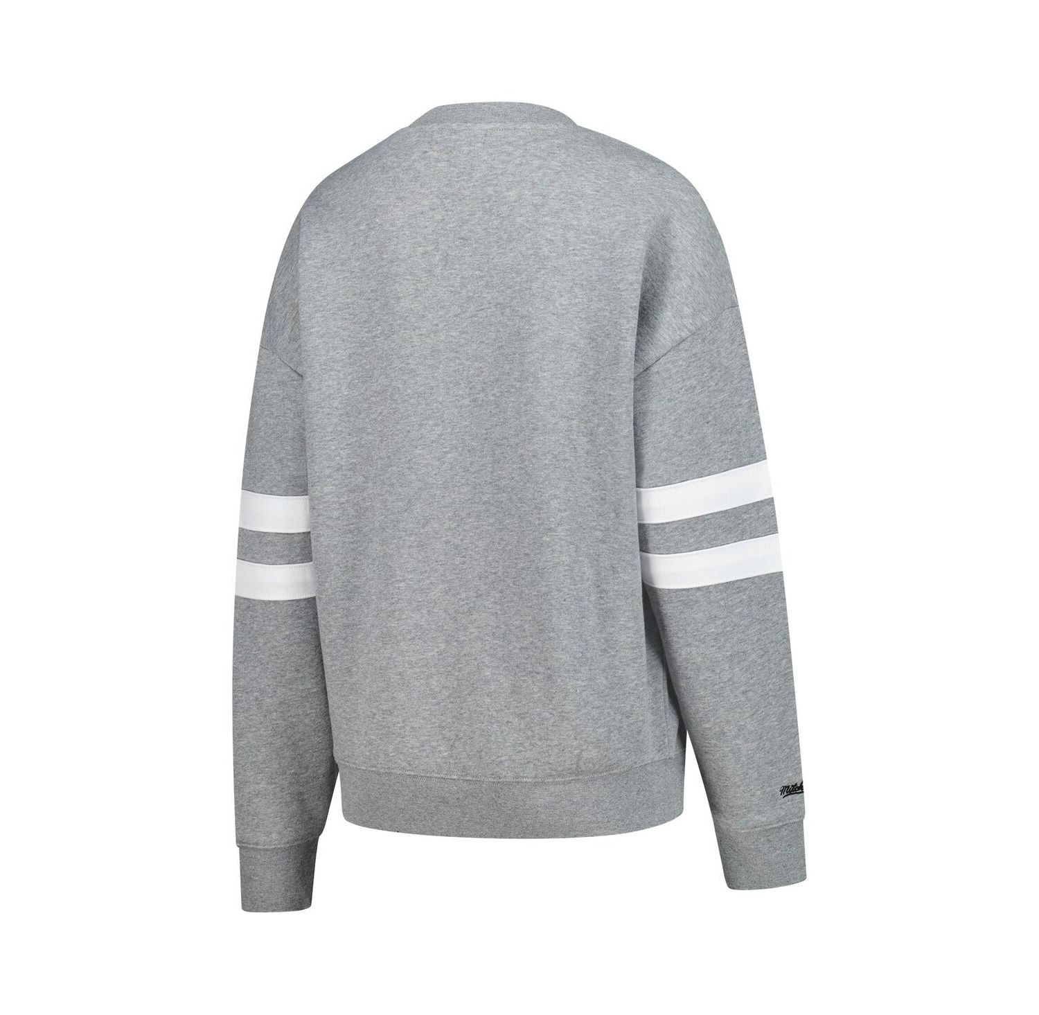 Women's Heather Gray Pittsburgh Pirates Lightweight Logo Pullover Sweatshirt