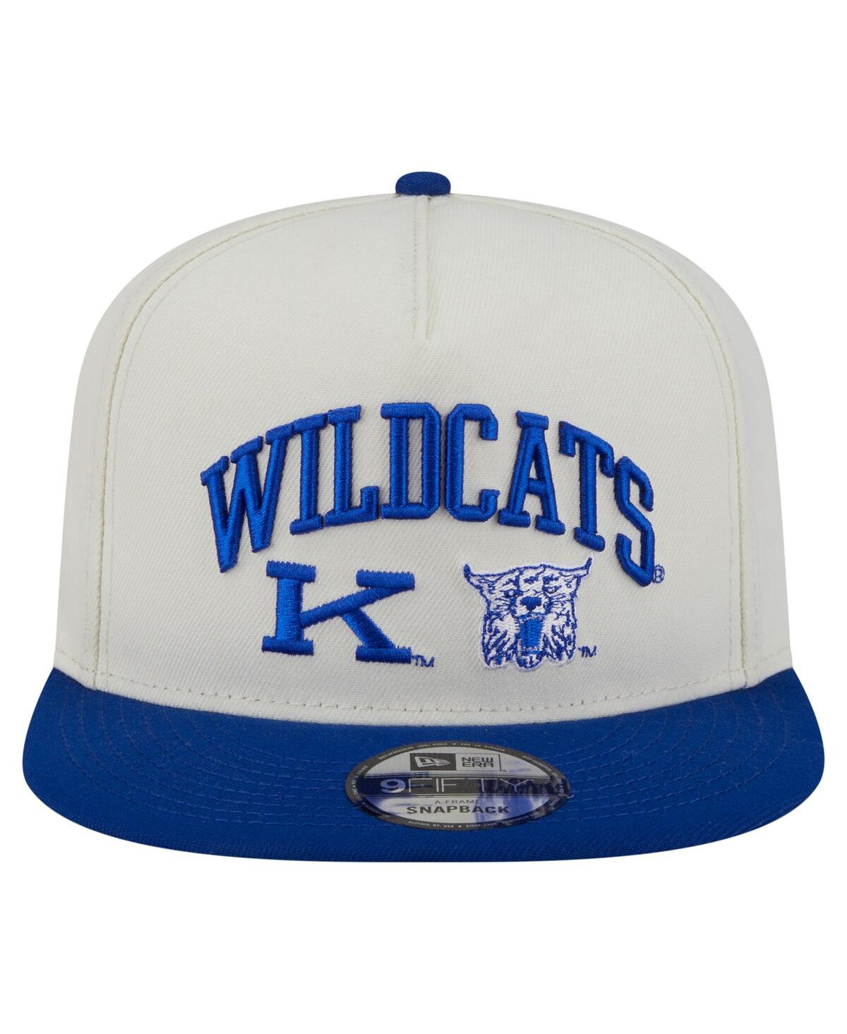 NEW ERA MEN'S WHITE KENTUCKY WILDCATS COLLEGIATE 9FIFTY A-FRAME SNAPBACK HAT 