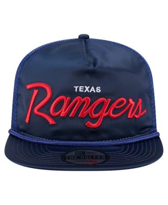 Men's Navy Texas Rangers Retro Satin Script Golfer Adjustable Hat