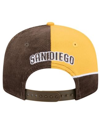 Men's Brown/Gold San Diego Padres Retro Split Corduroy Snapback Hat