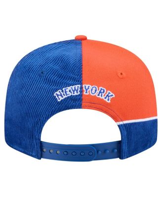 Men's Royal/Orange New York Mets Retro Split Corduroy Snapback Hat