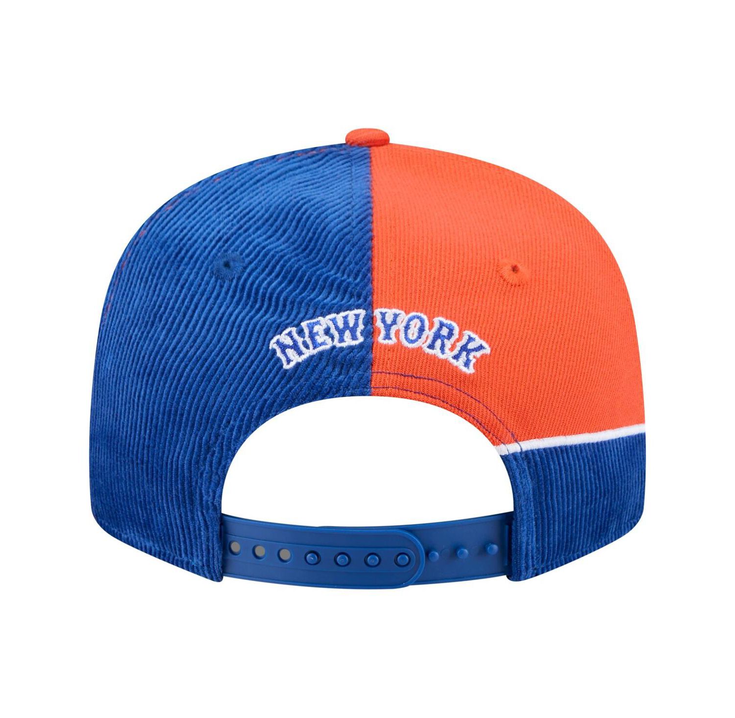 Men's Royal/Orange New York Mets Retro Split Corduroy Snapback Hat