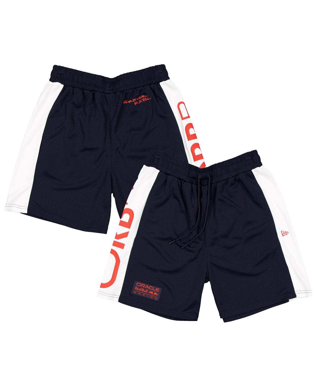 NEW ERA MEN'S NAVY RED BULL RACING GRAPHIC MESH SHORTS 
