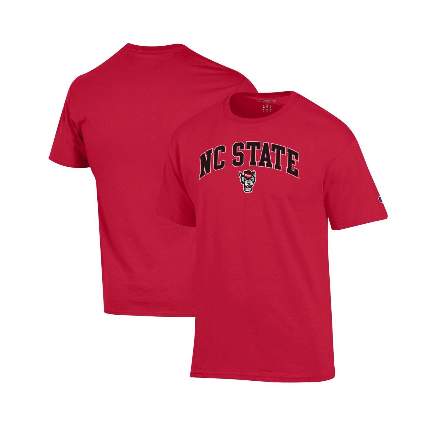 Men's Red NC State Wolfpack Arch Over Logo T-Shirt