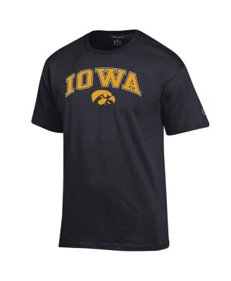 Men's Black Iowa Hawkeyes Arched Logo T-Shirt