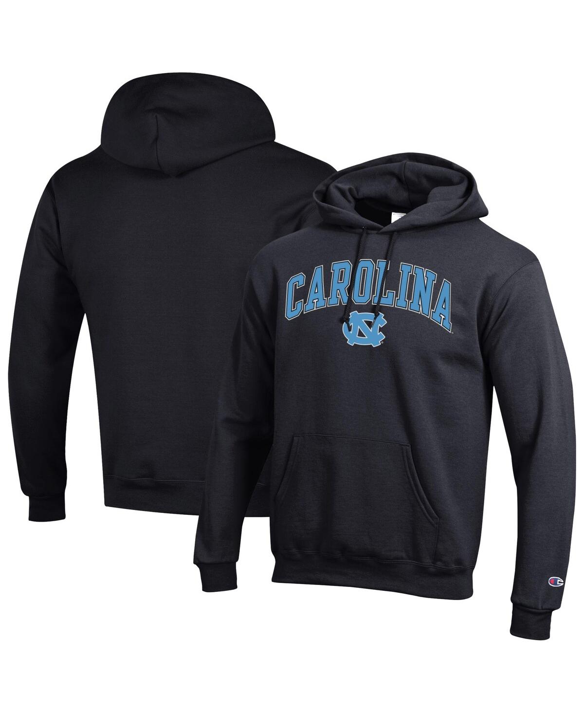 Men's Black North Carolina Tar Heels Arch Over Logo Pullover Hoodie - Black
