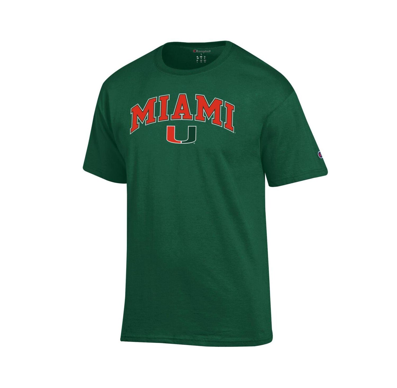 Men's Orange Miami Hurricanes Arched Logo T-Shirt