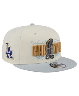 New Era - Men's White Los Angeles Dodgers 2024 World Series Champions Parade Takedown 9FIFTY Snapback Hat
