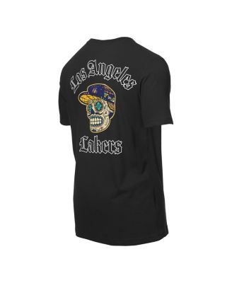 Men's Black Los Angeles Lakers Sugar Skulls T-Shirt