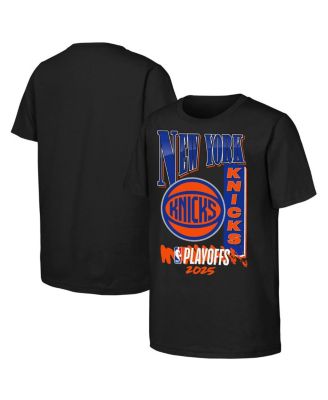 Outerstuff - Big Boys and Girls Black New York Knicks 2025 NBA Playoffs Hype T-Shirt