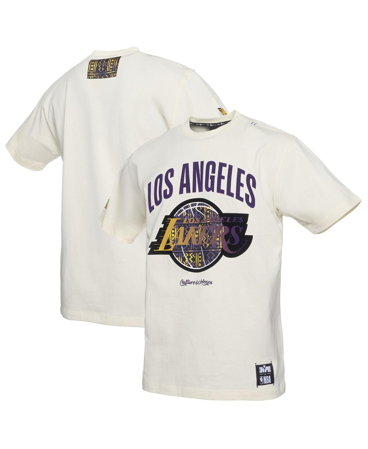 x Nba Men's Cream Los Angeles Lakers Culture Hoops Collection Premium T-Shirt - Cream