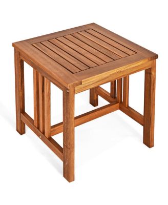 3PCS Outdoor Patio Sofa Furniture Set Solid Wood Cushioned Conversation Set Grey