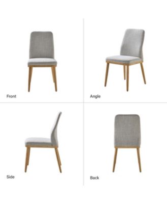  Set of 2  Wood & Upholstered  Ergonomic Design, Easy to Assemble  Dining Chairs