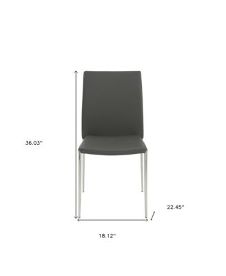 Set of 2 Faux Leather Steel Stacking Chairs for Dining Room or Office Seating