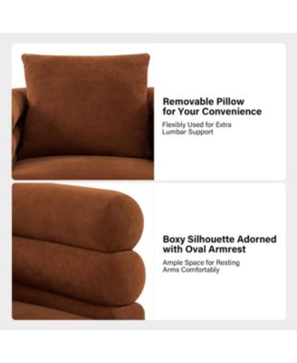 Single Piece  Fabric Donat Modern Swivel Barrel Swivel Chair