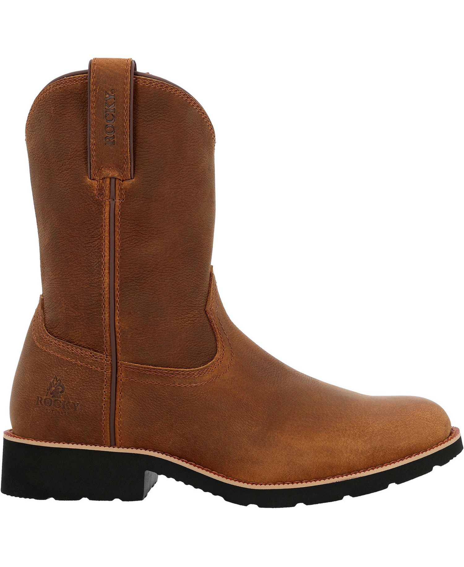 Men's Monocrepe Unlined Pull-On Western Boot