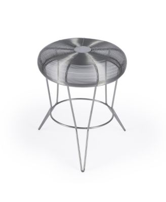 Contemporary Round Top End Table with Wire Base for Living Room