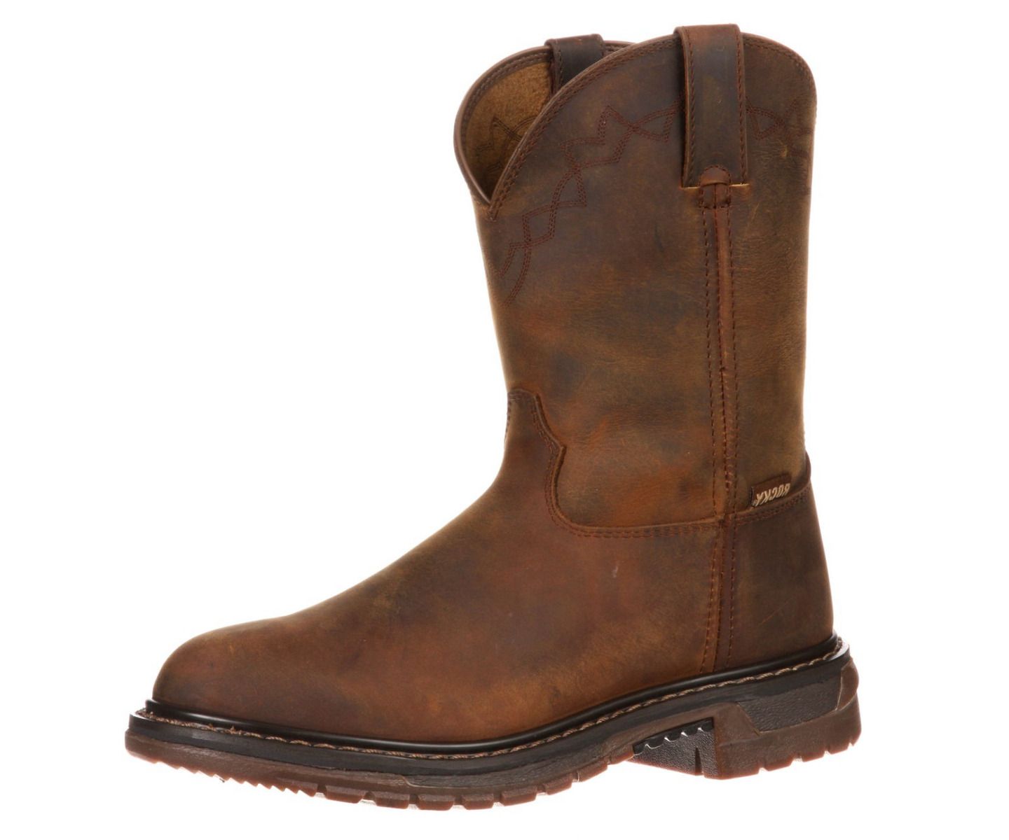 Мужские ботинки ROCKY Original Ride Roper Western Boot, цвет: Коричневый — фото 7