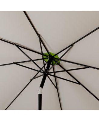 10 ft tassel umbrella, outdoor umbrella with tilt and crank for garden, deck, backyard, pool and beach, green