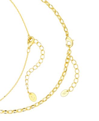 Cubic Zirconia Tennis Butterfly Layered Necklace Set