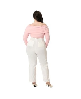 Plus Size 1960s Cigarette Pants