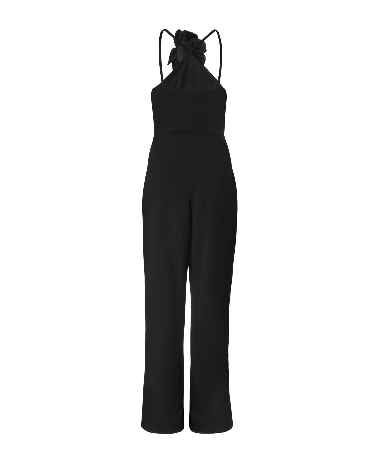 Женский комбинезон QUIZ Scuba Crepe Halter Neck Jumpsuit, цвет: Чёрный — фото 6