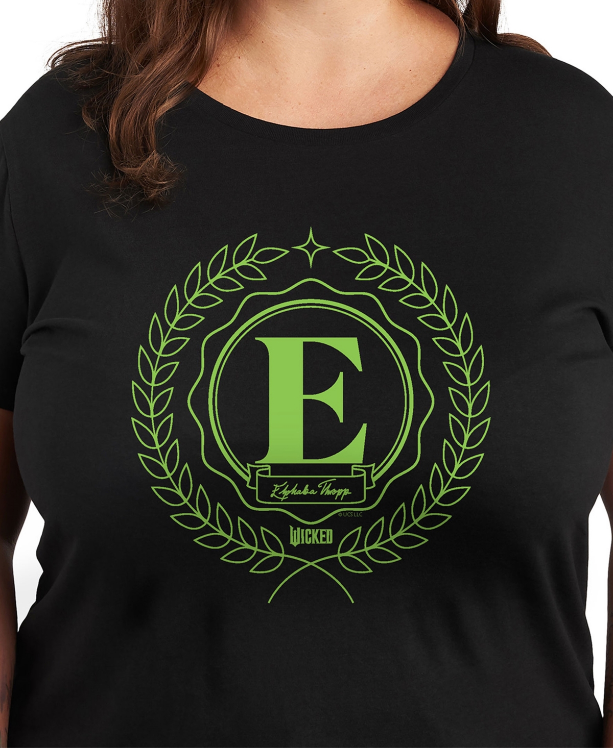 Hybrid Apparel Plus Size Wicked Elphaba E Graphic T-shirt