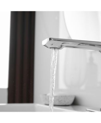 Automatic Sensor Touchless Single Hole Bathroom Sink Faucet With Temperature Mixing Valve In Polished Chrome