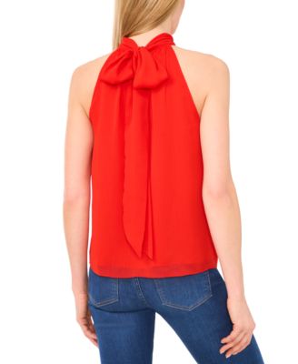 (取寄) シーシー レディース スリーブレス ホルター トップ ウィズ バック ボウ CeCe women Sleeveless Halter Top With Back Bow Rich Black Women's CeCe Sleeveless Halter Top With Back Bow | Zappos.com