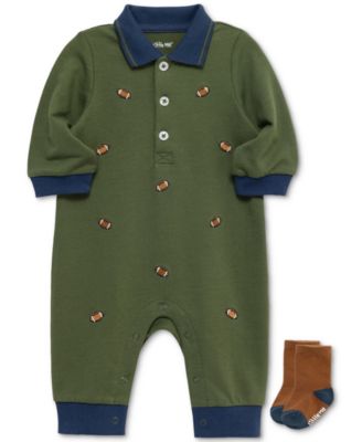 Baby Boys Football Coverall & Socks, 2 Piece Set