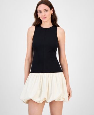 Women's Lindy Mixed-Media Mini Dress