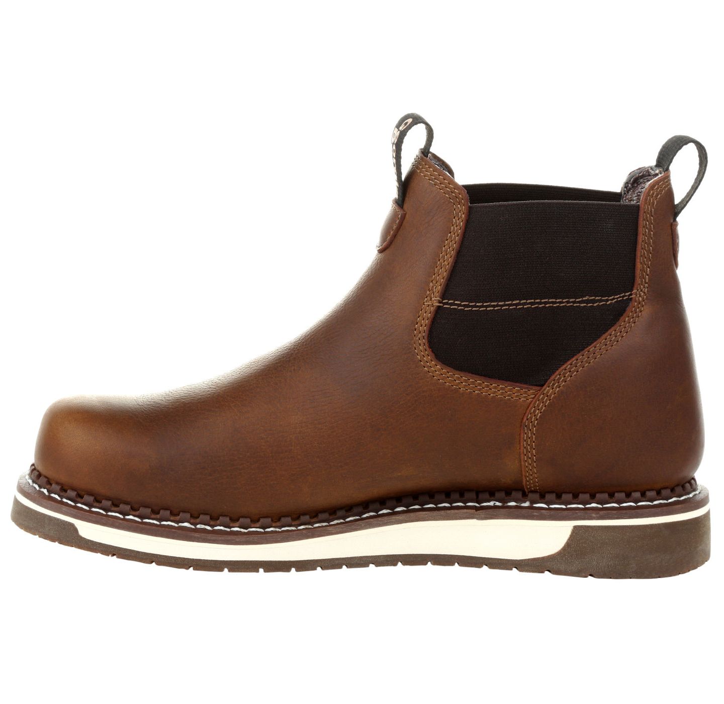 Мужские ботинки GEORGIA BOOT Amp LT Wedge Waterproof Chelsea Work Boot, цвет: Коричневый — фото 10