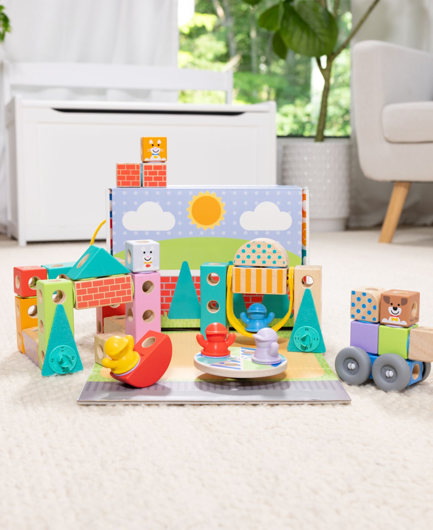 Детский конструктор Melissa and Doug Blockables Town Play Set — фото 6