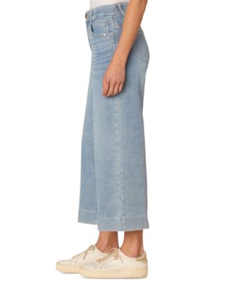 Petite High-Rise Cropped Wide-Leg Jeans
