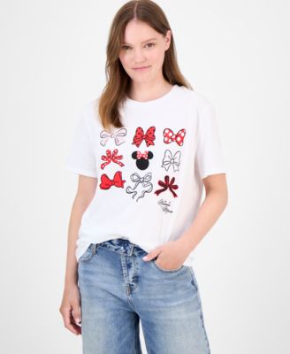 Disney - Juniors' Minnie Mouse Bows Graphic T-Shirt
