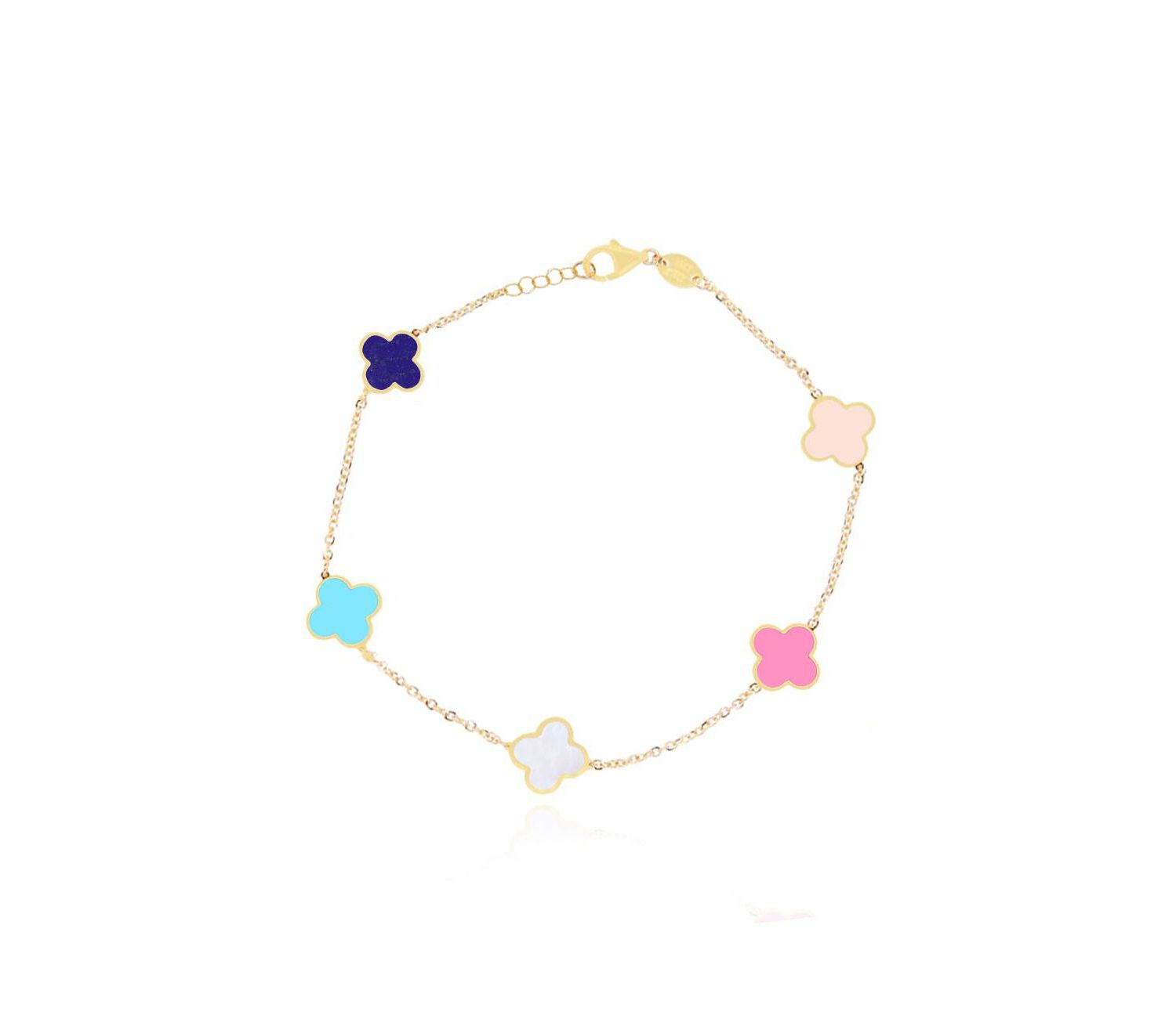 Mini Pastel Mixed Clover Bracelet