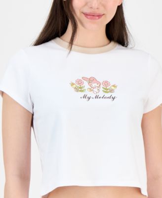 Junior's My Melody Crewneck T-Shirt