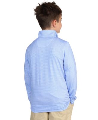 Boys Houndstooth Printed Performance Quarter Zip