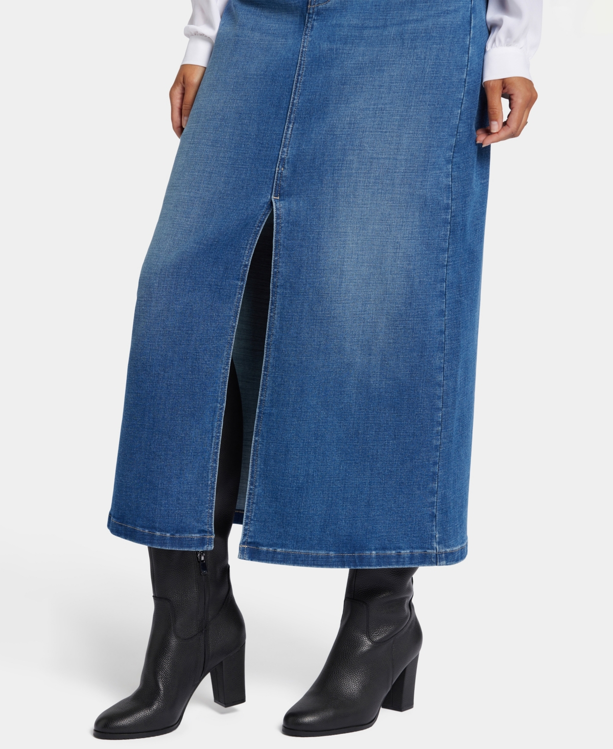 Nydj Petite High Rise Long Skirt