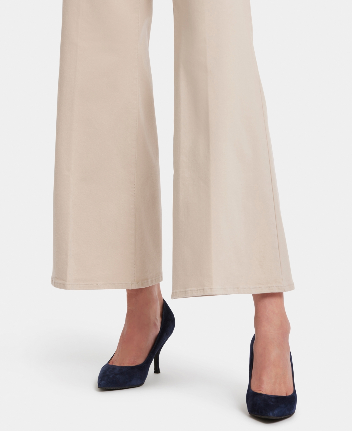 Nydj Whitney High Waist Wide Leg Pants In Neutral