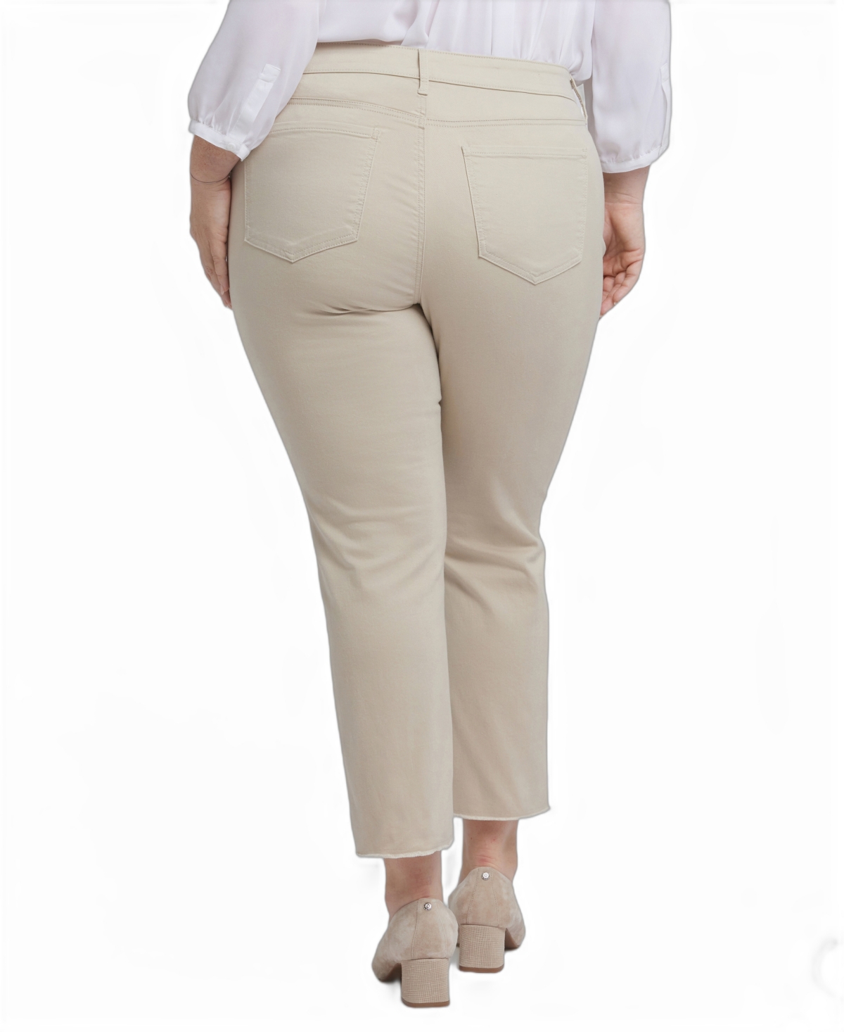 Nydj Plus Size Marilyn Straight Ankle Jeans In Neutral