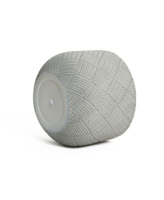 Misty Gray Glen Pattern 11.8-Inch Tall MgO Round Planter, Indoor and Outdoor